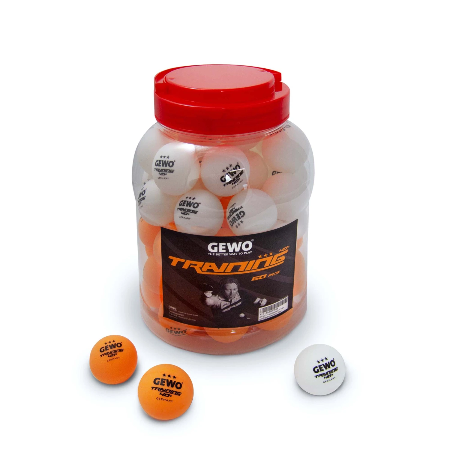 GEWO Trainingsball ***40+ Weiß/gelb Gemischt 60er