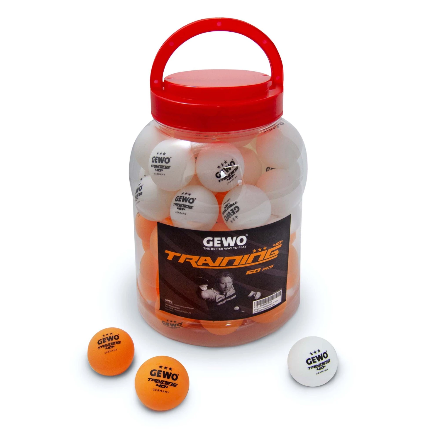 GEWO Trainingsball ***40+ Weiß/gelb Gemischt 60er – Bild 2