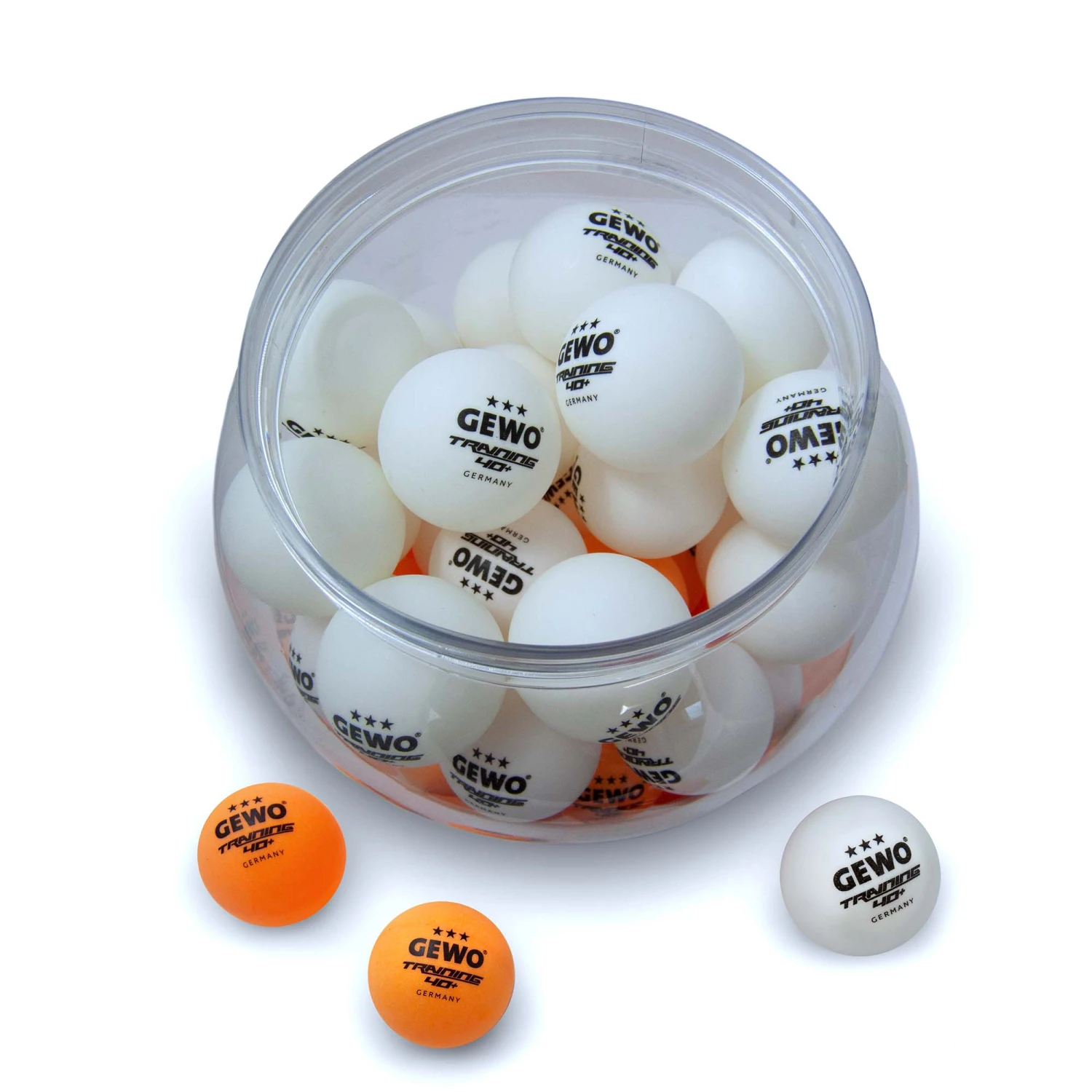 GEWO Trainingsball ***40+ Weiß/gelb Gemischt 60er – Bild 3